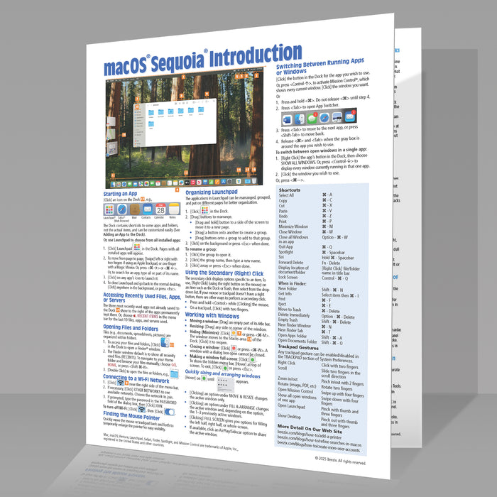 macOS Sequoia Introduction Quick Reference Guide