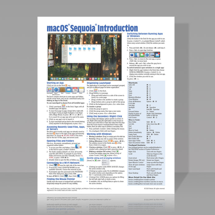 macOS Sequoia Introduction Quick Reference Guide