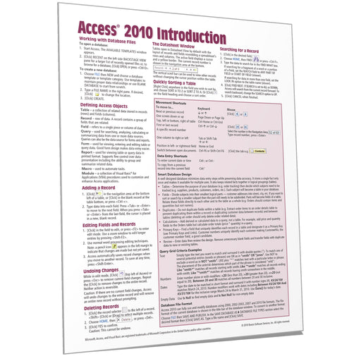 Access 2010 Introduction Quick Reference