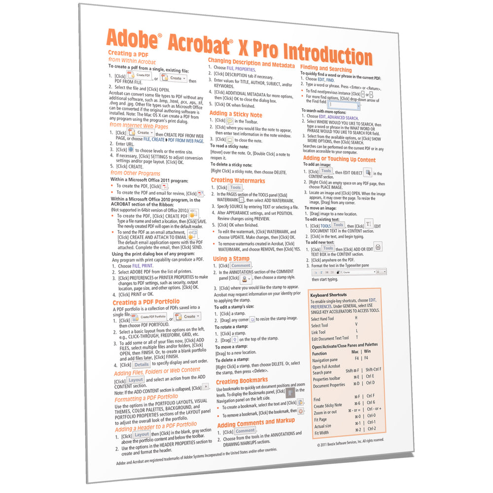 Adobe Acrobat X Introduction Quick Reference