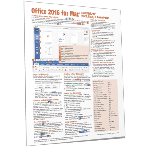 Office 2016 for Mac Essentials Quick Reference