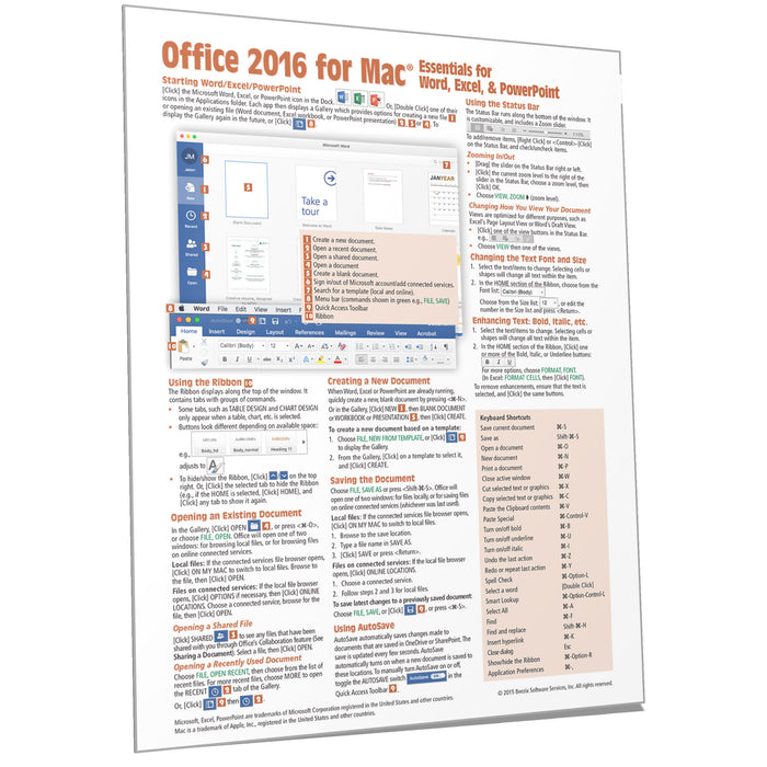Office 2016 for Mac Essentials Quick Reference