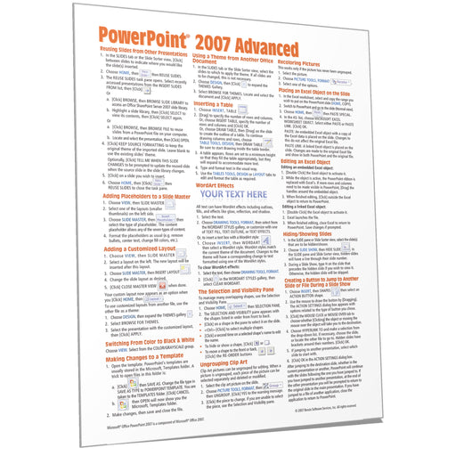 PowerPoint 2007 Advanced Quick Reference