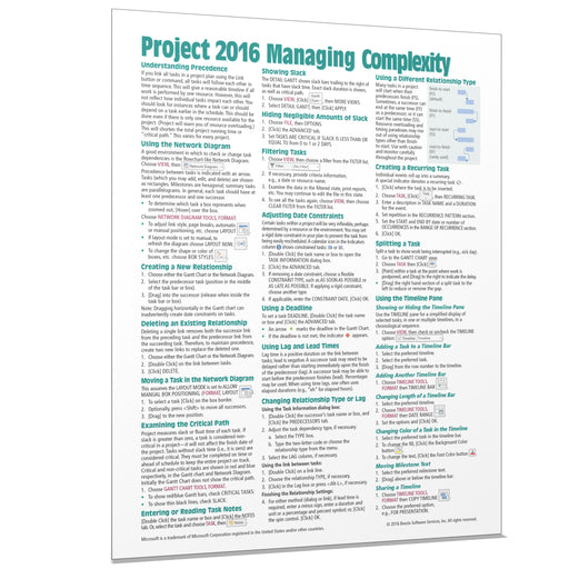 Project 2016 Managing Complexity Quick Reference