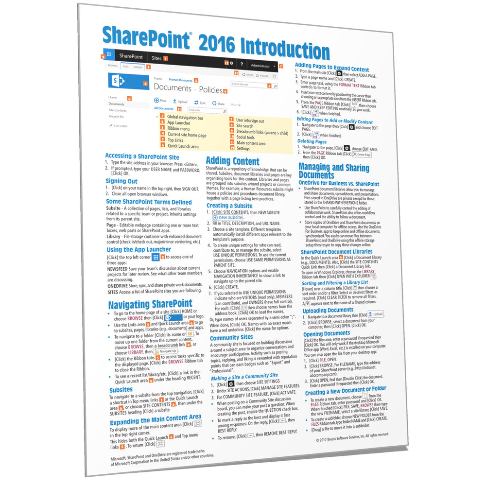 SharePoint 2016 Introduction Quick Reference