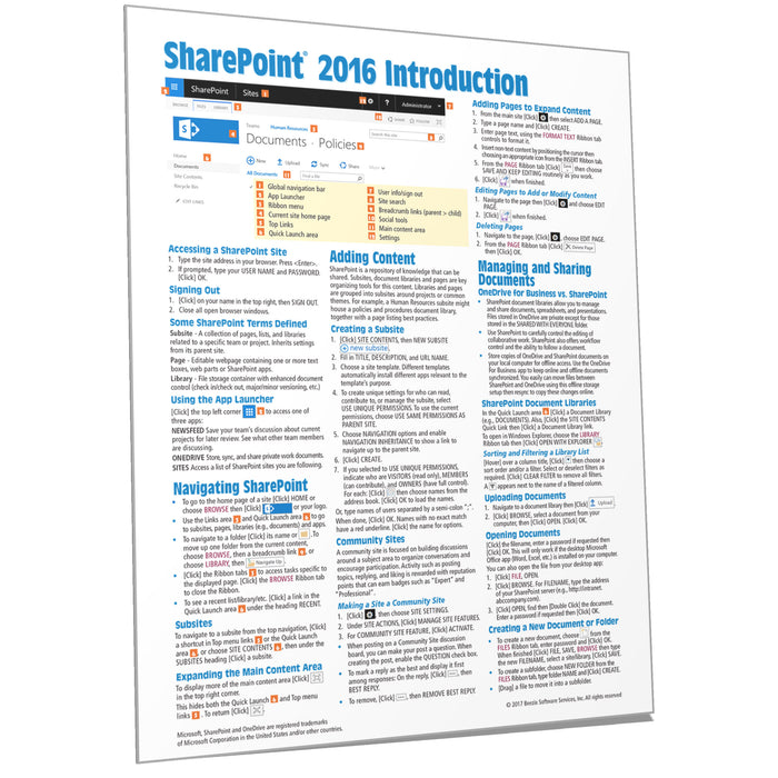 SharePoint 2016 Introduction Quick Reference