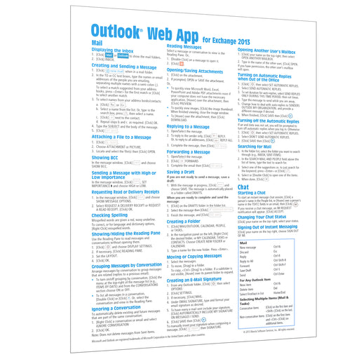 Outlook Web App for Exchange 2013 Quick Reference