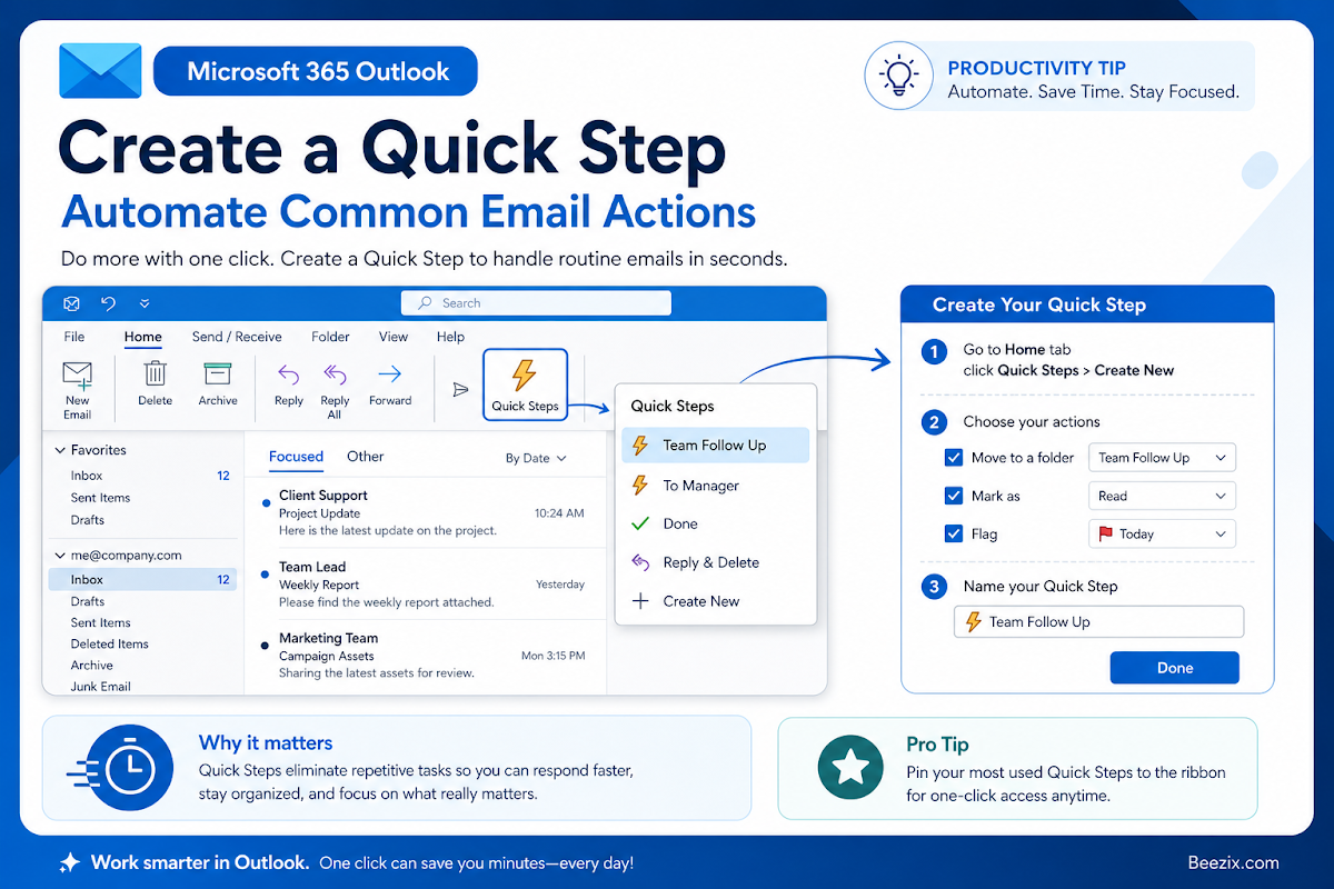 How to Save Time in Outlook with Quick Steps