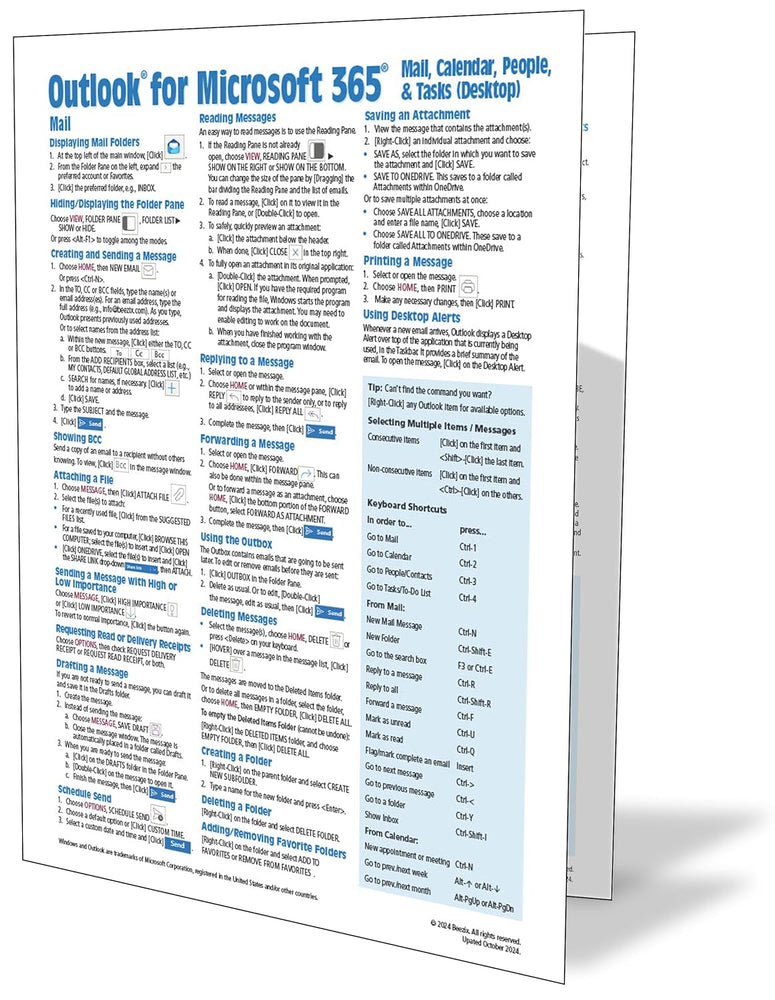 Microsoft Outlook 365 Guide & Cheat Sheet (New Outlook, Desktop Version)