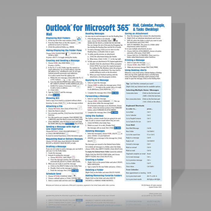 Microsoft Outlook 365 Guide & Cheat Sheet (New Outlook, Desktop Version)