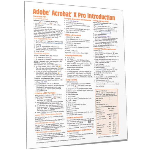 Adobe Acrobat X Introduction Quick Reference