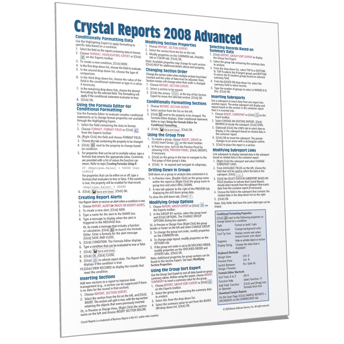 Crystal Reports 2008 Advanced Quick Reference