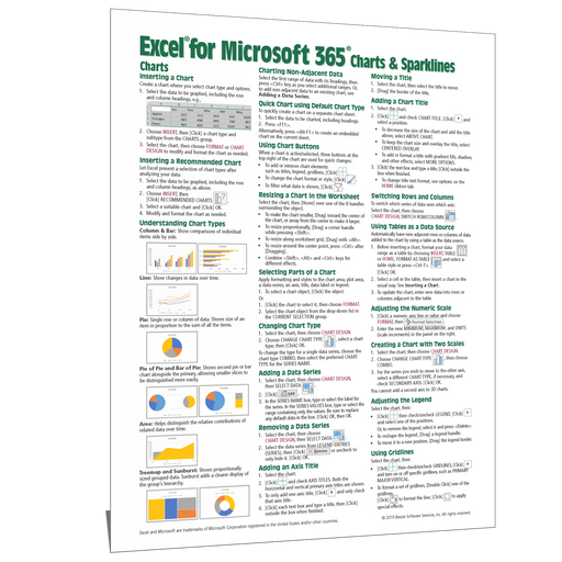 Excel for Microsoft 365 Charts & Sparklines Quick Reference