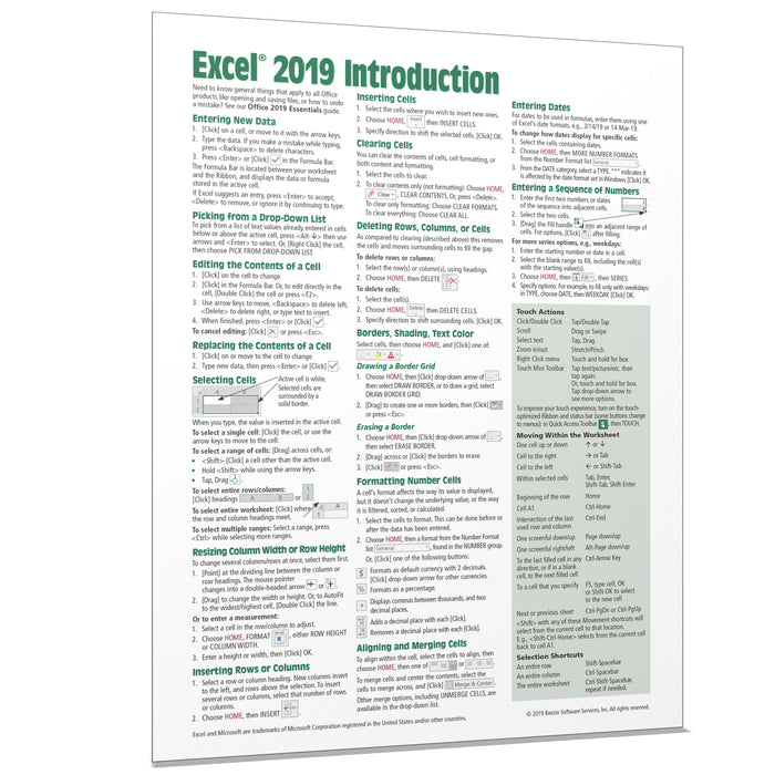 Excel 2019 Introduction