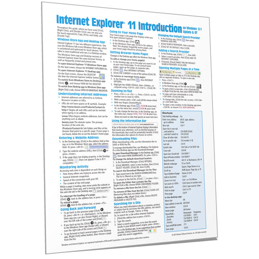 Internet Explorer 11 Intro Quick Reference for Windows 8.1