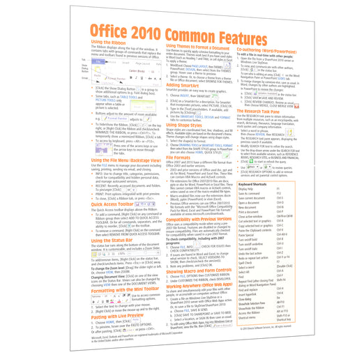Office 2010 Common Features Quick Reference
