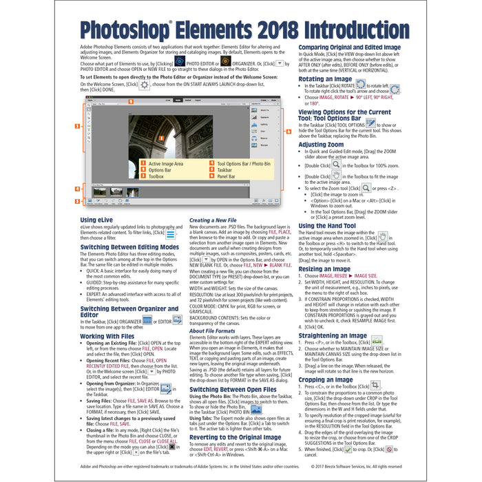 Adobe Photoshop Elements 2018 Introduction Quick Reference