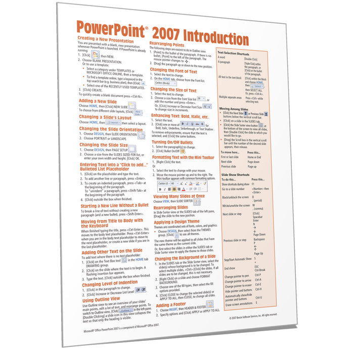 PowerPoint 2007 Introduction Quick Reference