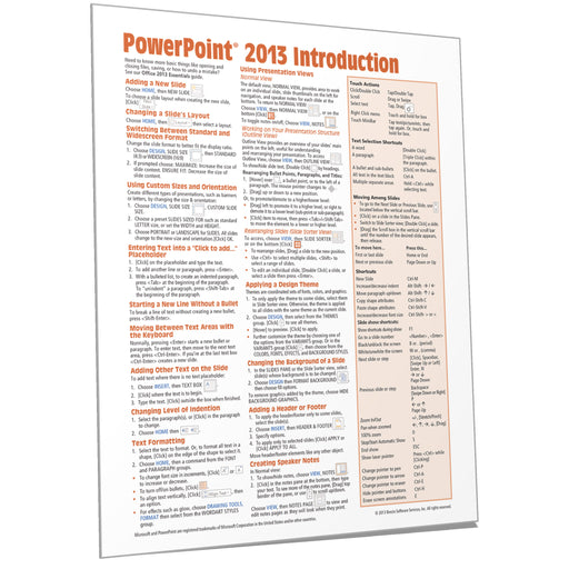 PowerPoint 2013 Introduction Quick Reference