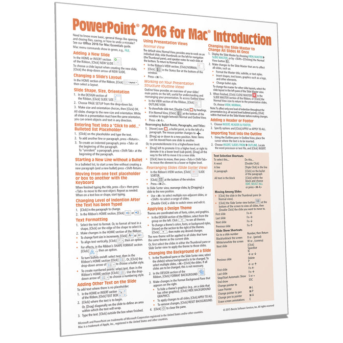 PowerPoint 2016 for Mac Introduction Quick Reference