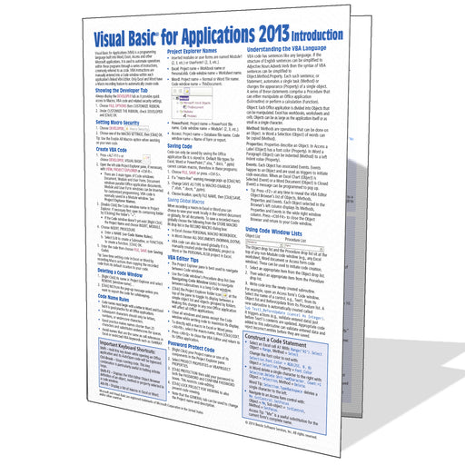 Visual Basic for Applications (VBA) 2013 Quick Reference