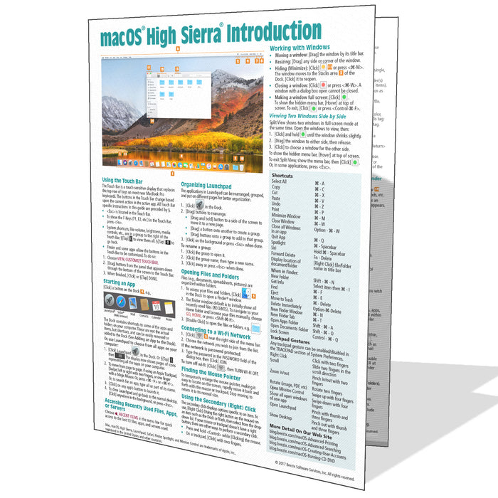 macOS High Sierra Introduction Quick Reference