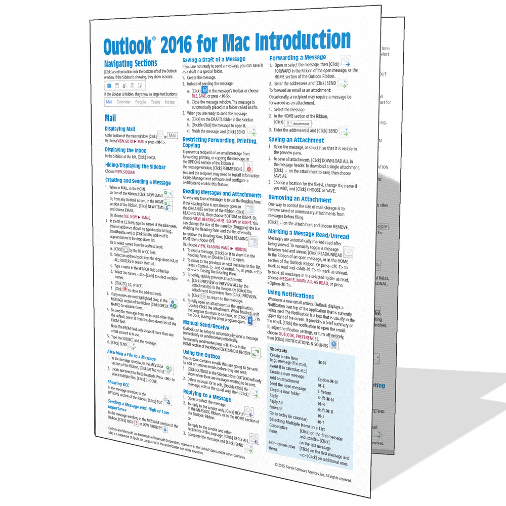 Outlook 2016 for Mac Introduction Quick Reference